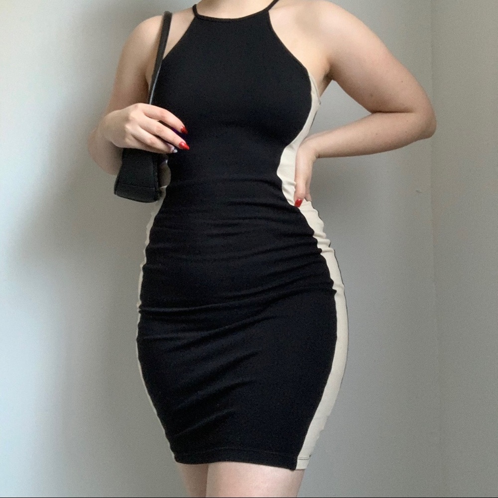 Halter style black dress by gbyguess